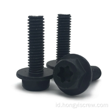 Hex head cap flange baut dengan drive torx